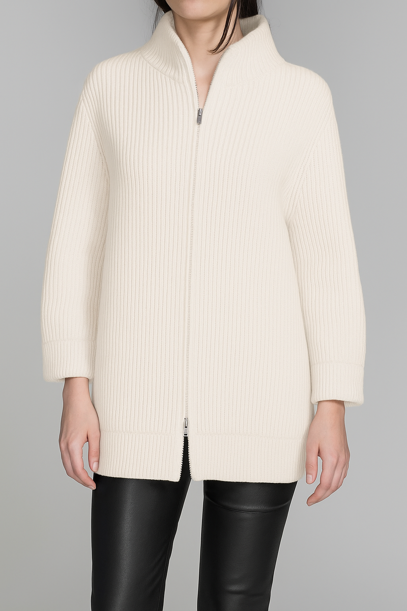 Bomber Mock Neck Zip Sweater | Optical
