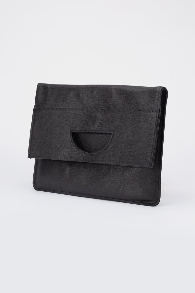 Collette Foldover Clutch | Black