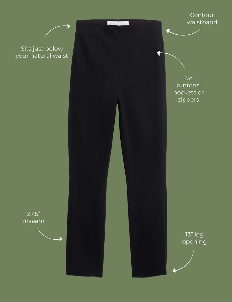 Derry Slim Straight Illusion Pant | Black