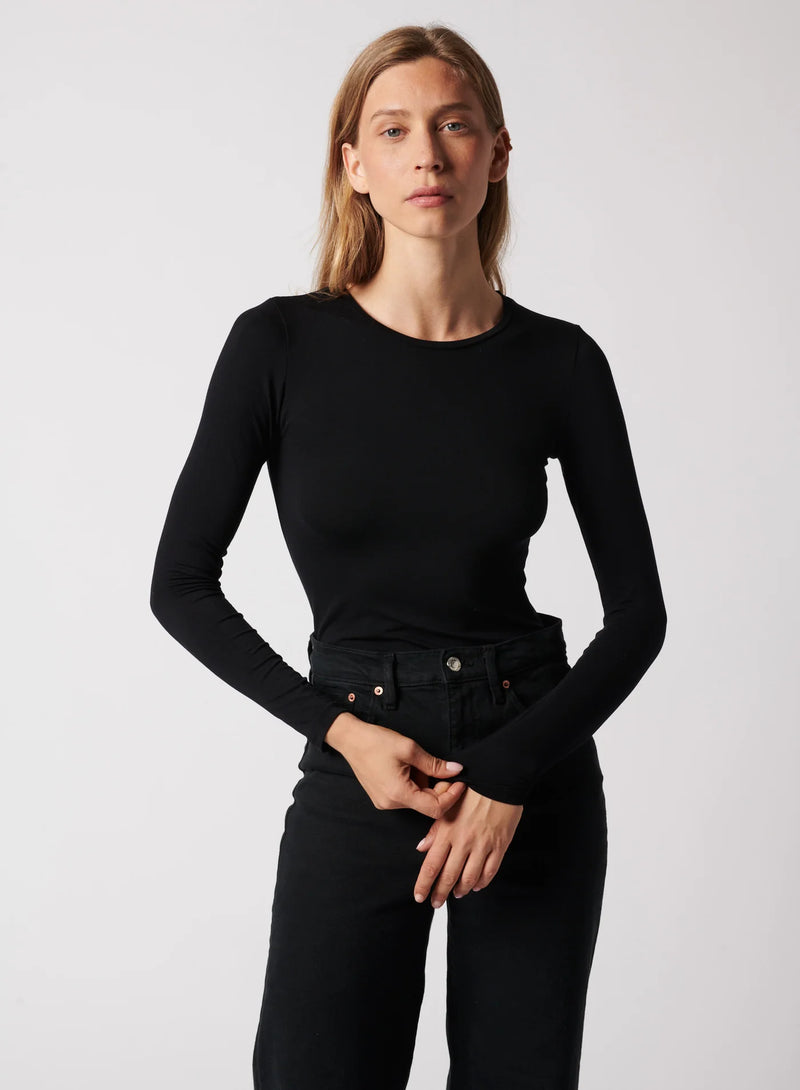Soft Touch LS Crew | Noir