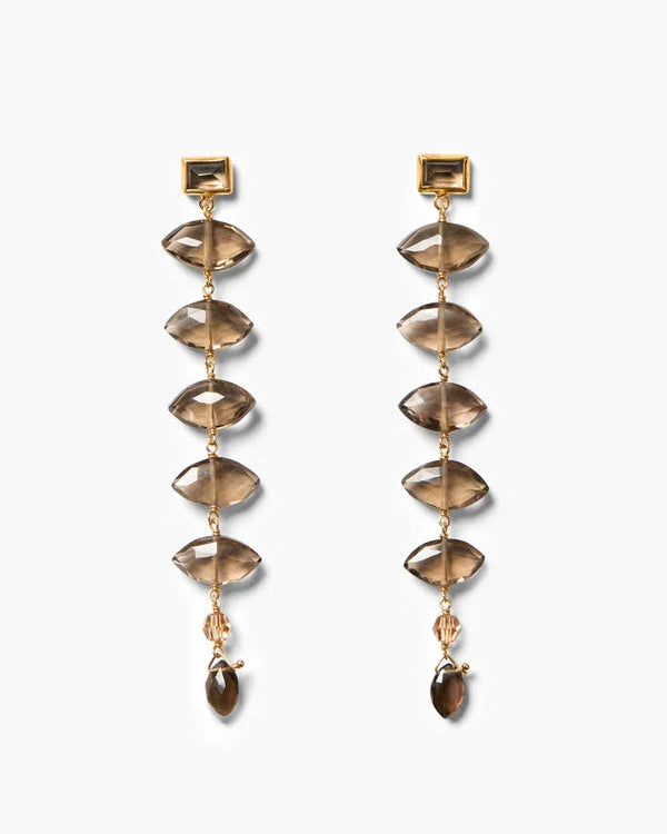 Chan Luu Isadora Earrings Smoky Quartz well heeled stowe vermont