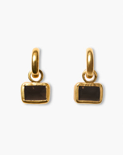 Smoky Quartz Tiered Hoop Earrings