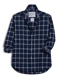 Eileen | Navy & White Plaid