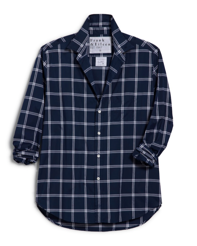 Eileen | Navy & White Plaid