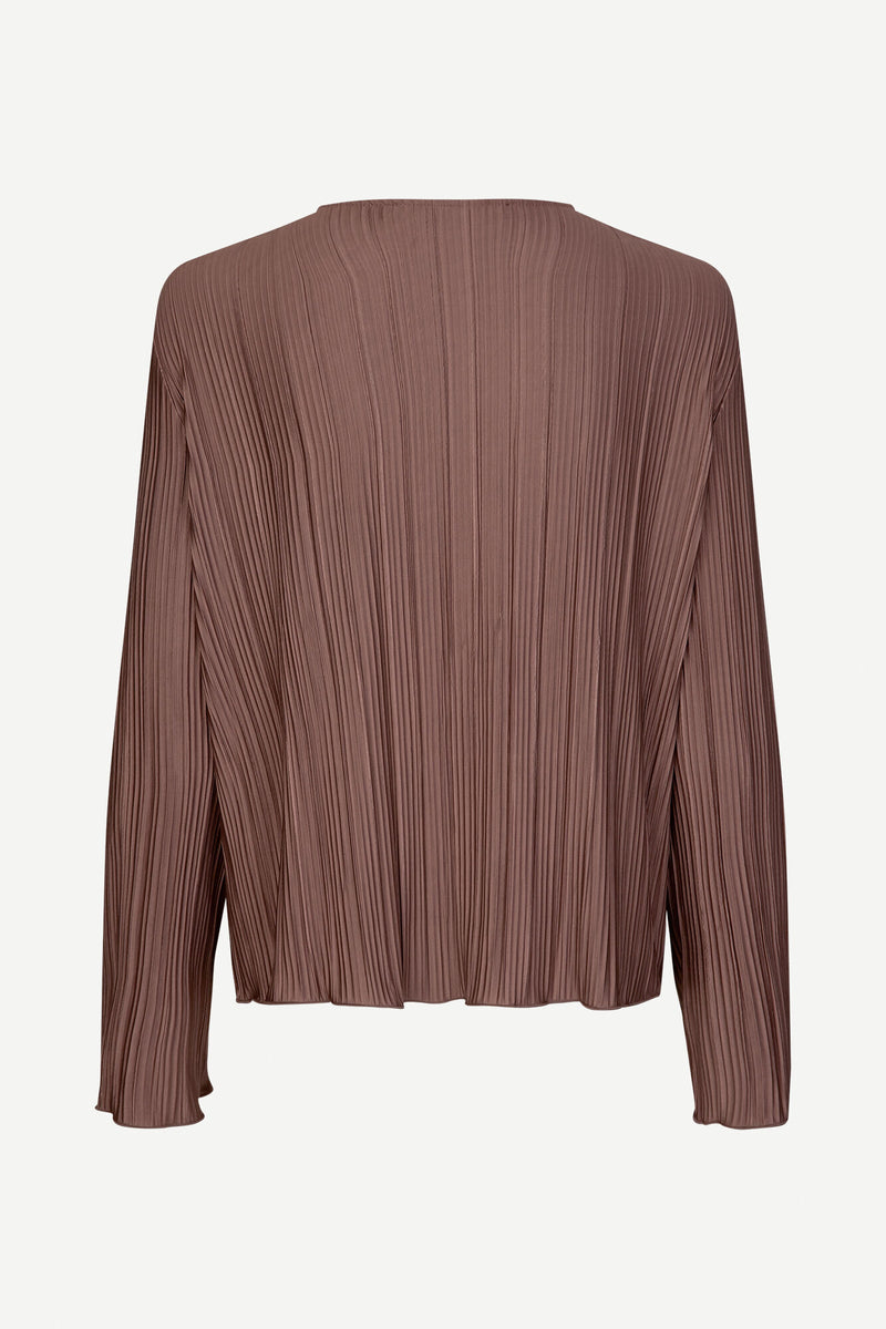 Sauma Pleated Blouse | Brown Stone