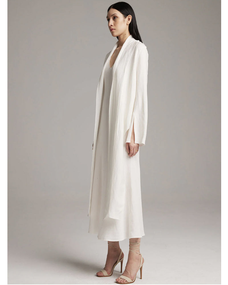 Linen Featherlight Wrap Blouse | Ivory