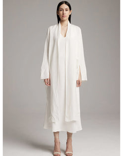 Linen Featherlight Wrap Blouse | Ivory