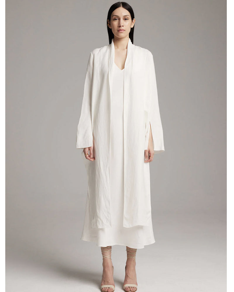 Linen Featherlight Wrap Blouse | Ivory