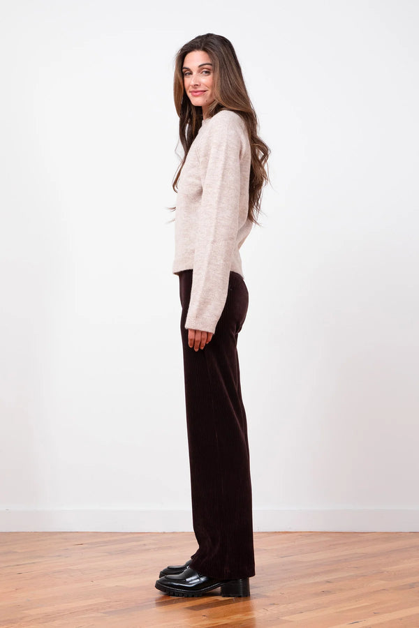 Flavia Corduroy Wide Leg Pant | Dark Brown