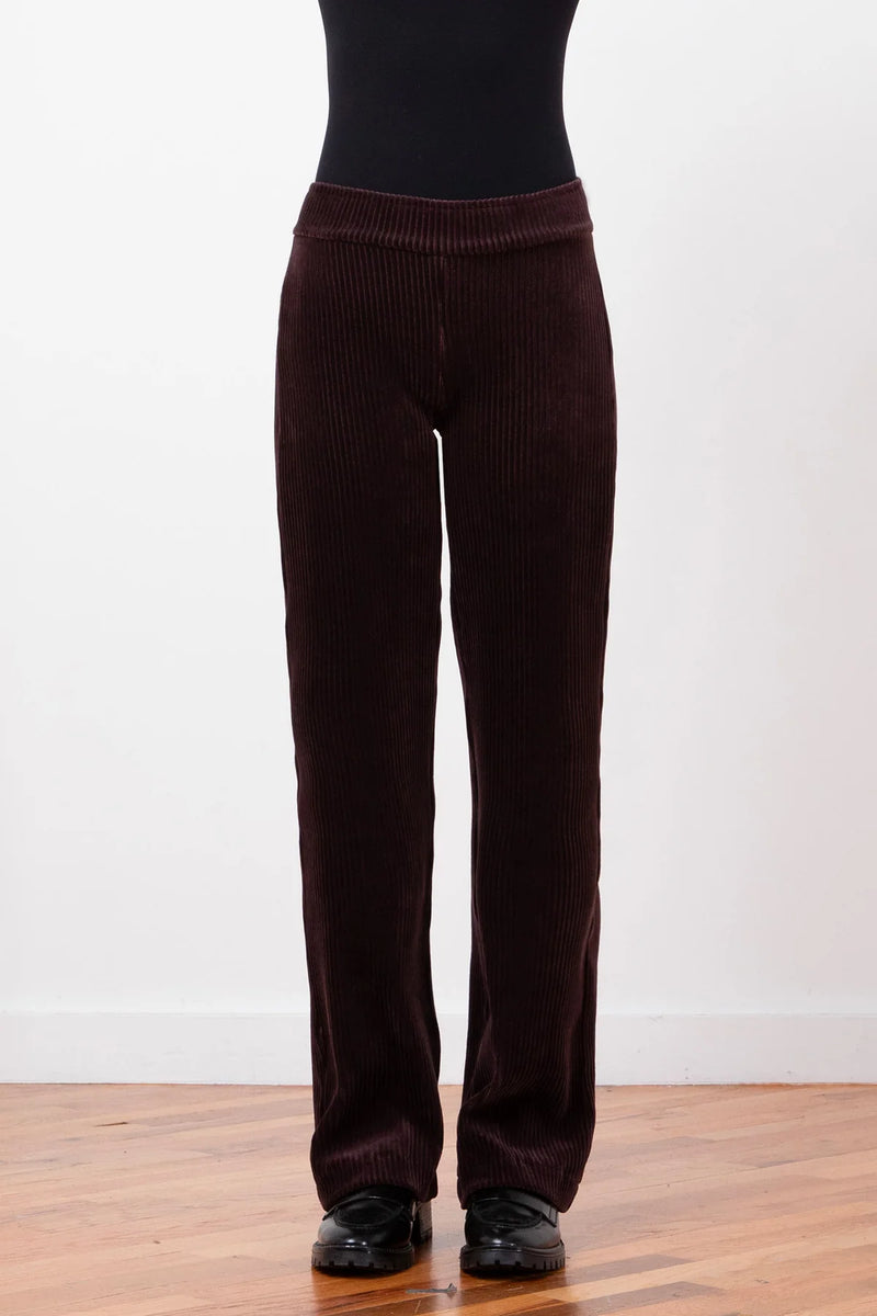 Flavia Corduroy Wide Leg Pant | Dark Brown