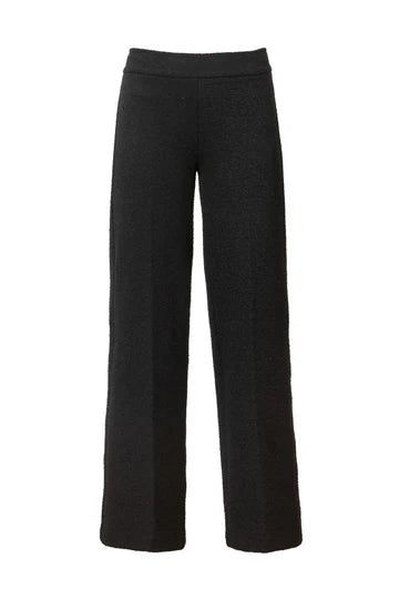 Flavia Boucle Wide Leg Pant | Black