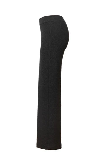 Flavia Boucle Wide Leg Pant | Black