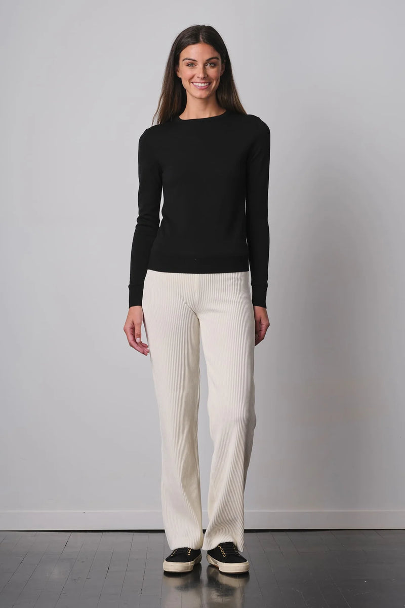 Flavia Corduroy Wide Leg Pant | Off White