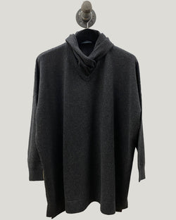 Oversized Sweatshirt Turtleneck | Charcoal