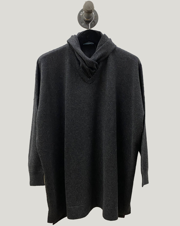 Oversized Sweatshirt Turtleneck | Charcoal
