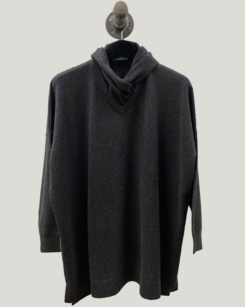 Oversized Sweatshirt Turtleneck | Charcoal