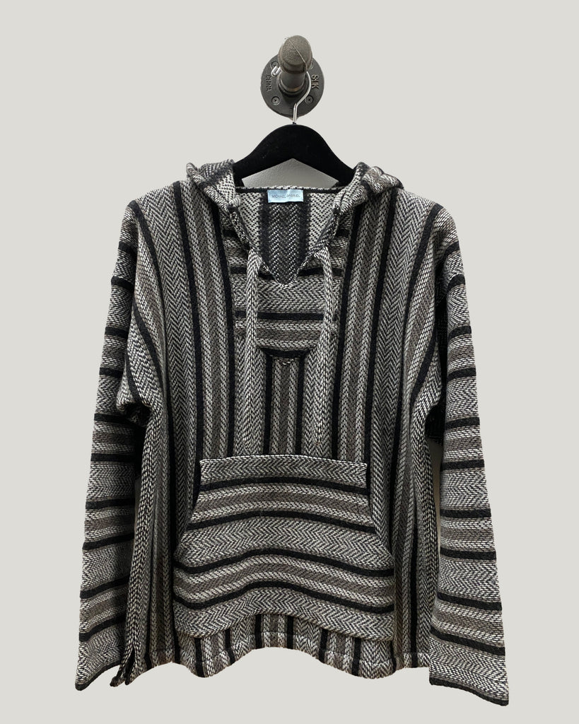 Jacquard Baja Hoodie | Black / Elk/ Charcoal / Ice White – Well Heeled