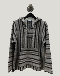 Jacquard Baja Hoodie | Black / Elk/ Charcoal / Ice White