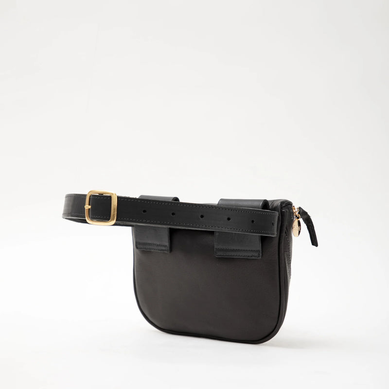 Leather Fanny Pack | Black