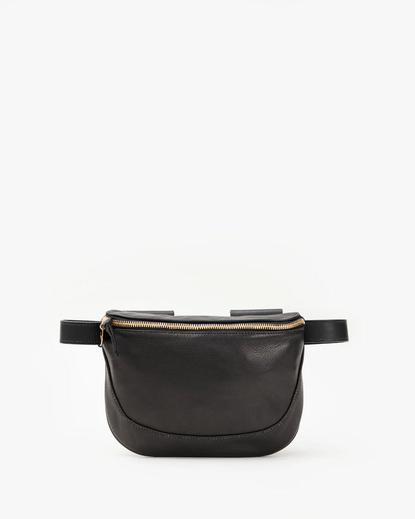Leather Fanny Pack | Black