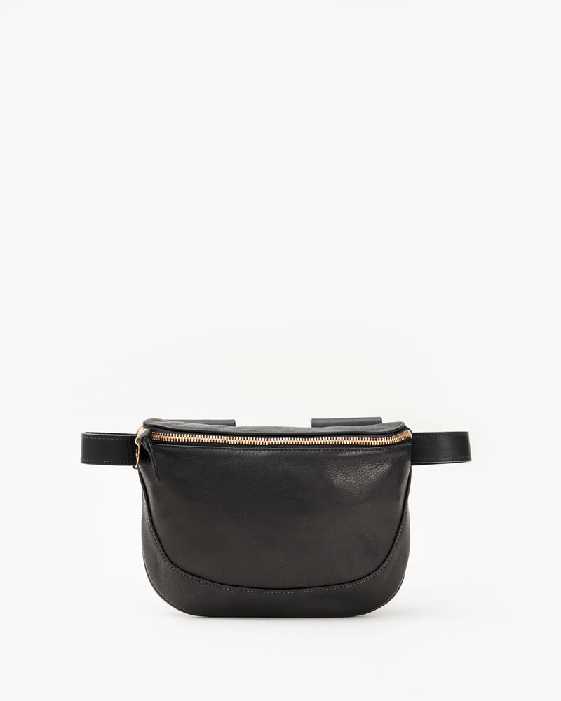 Leather Fanny Pack | Black