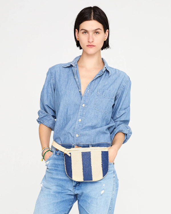 Fanny Pack | Indigo & Cream
