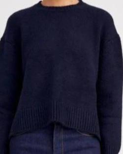 Heavy Cashmere Crew | Navy
