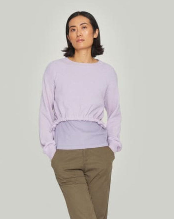 Cloud Cashmere Cropped Sweater | Lavender Sky