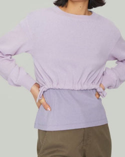 Cloud Cashmere Cropped Sweater | Lavender Sky