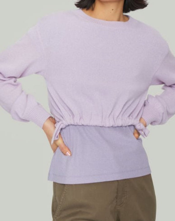 Cloud Cashmere Cropped Sweater | Lavender Sky