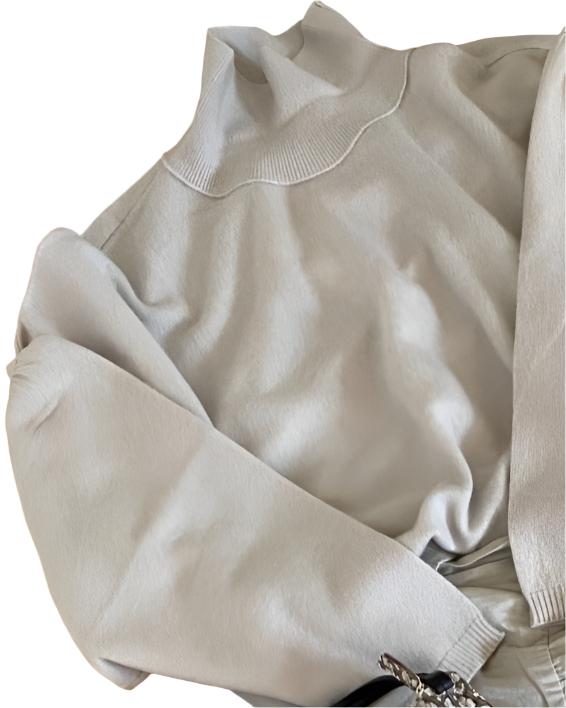 Boxy Mock Neck | Powder