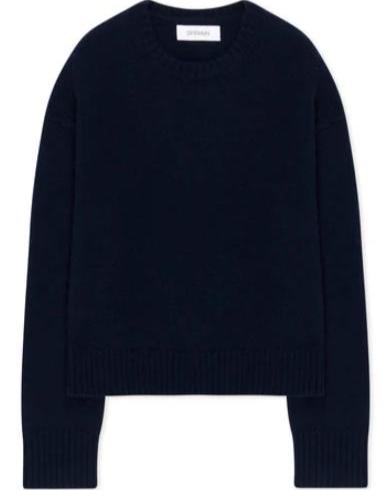 Heavy Cashmere Crew | Navy