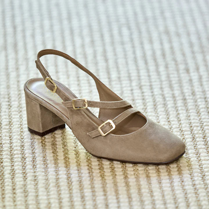 Gavin Sling Back Pump - Fango Suede