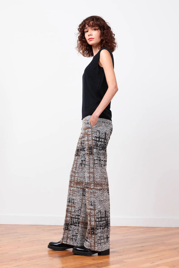 Georges Wide Leg Boucle Pant | Black