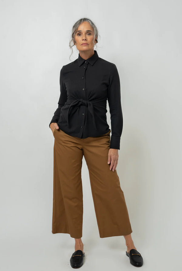 Flannel Conjunction Shirt | Black