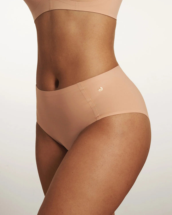 Evelyn & Bobbie High Waisted Retro Bikini in Himalayan Salt on white background