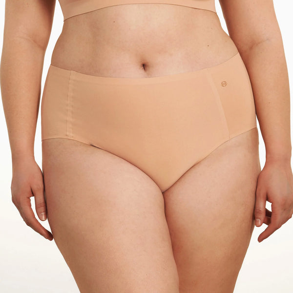 Evelyn & Bobbie High Waisted Retro Bikini in Himalayan Salt on white background