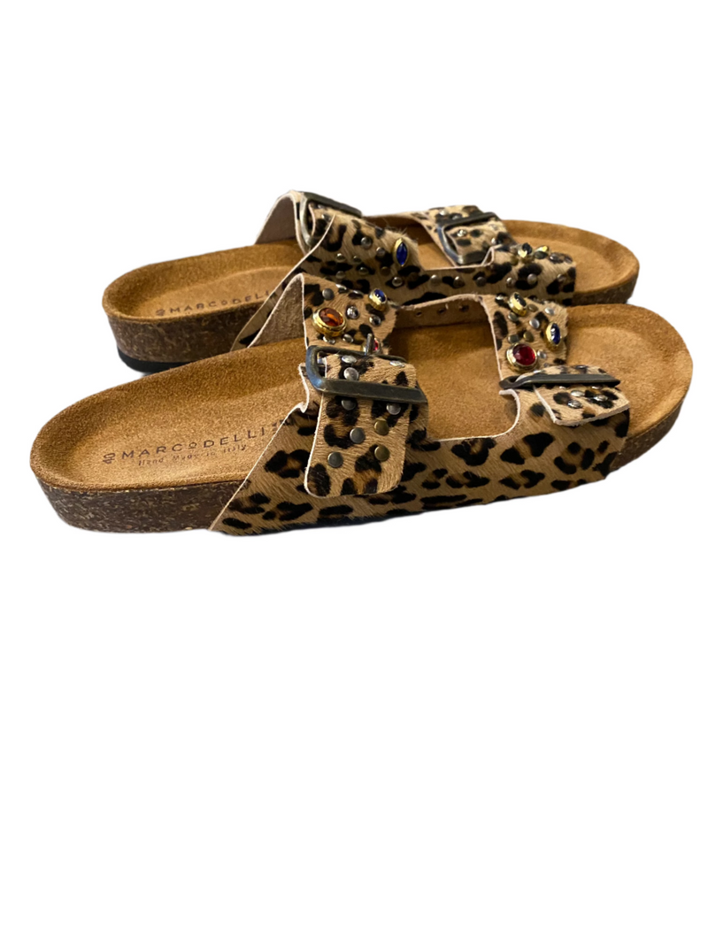 Santonini Footbed Sandal | Leopard