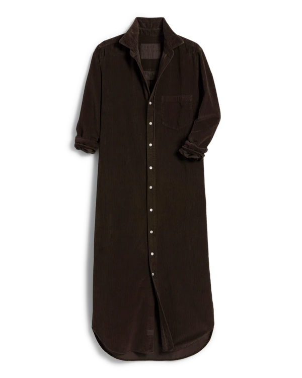 Rory Maxi Shirt Dress | Espresso Corduroy