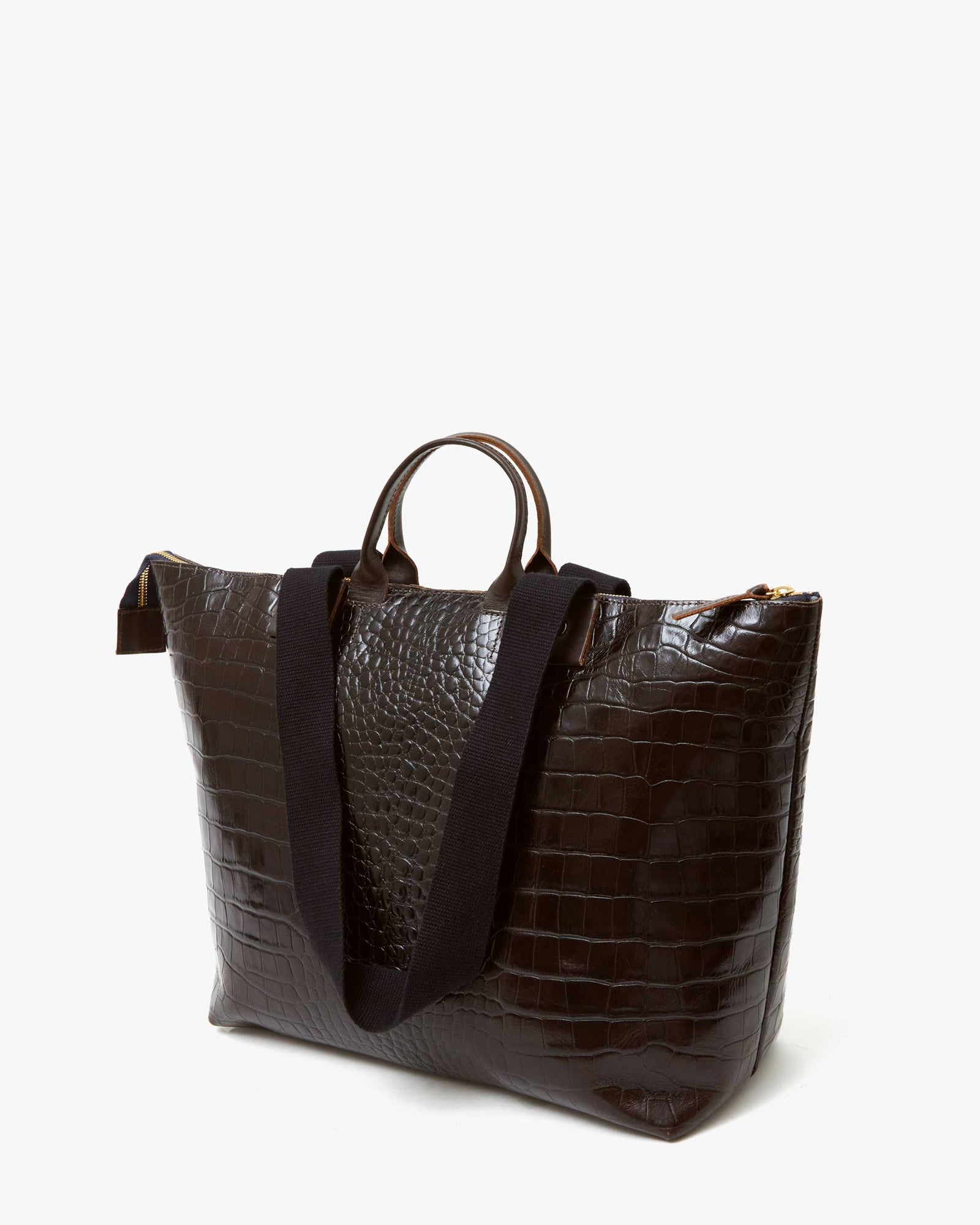 saculanbou  Le Zip Sack | Kalamata Croco – Well Heeled