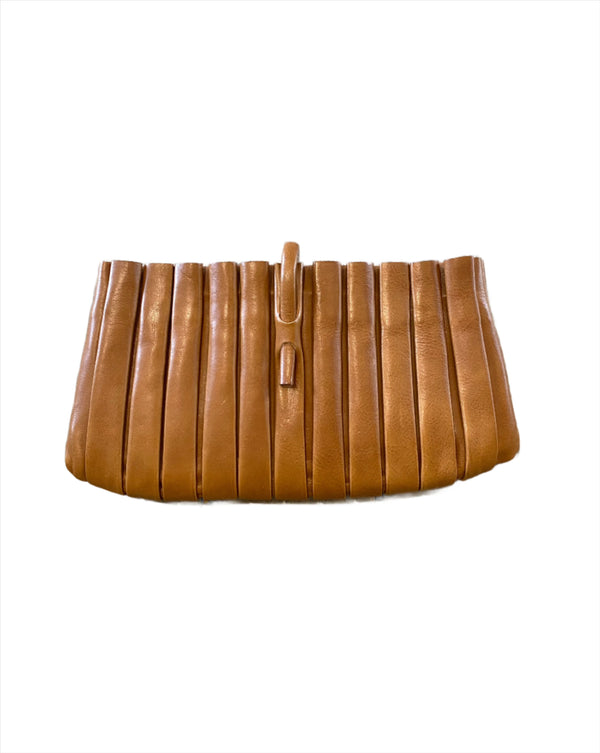 Toronto Pleated Clutch | Natural