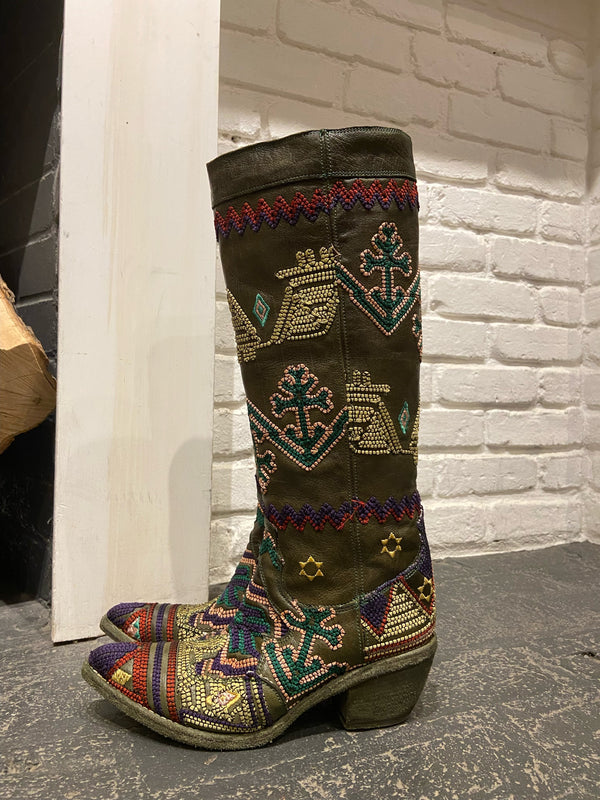 Dallas High Embroidered Boot | Bosco
