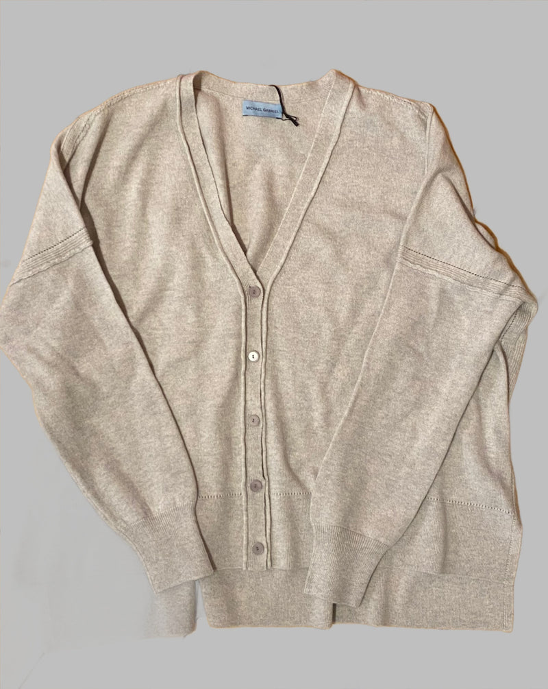 Dropped Shoulder Long Sleeve Cardigan | Nuage