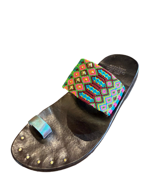 Papi Woven Sandal | Aqua Rust