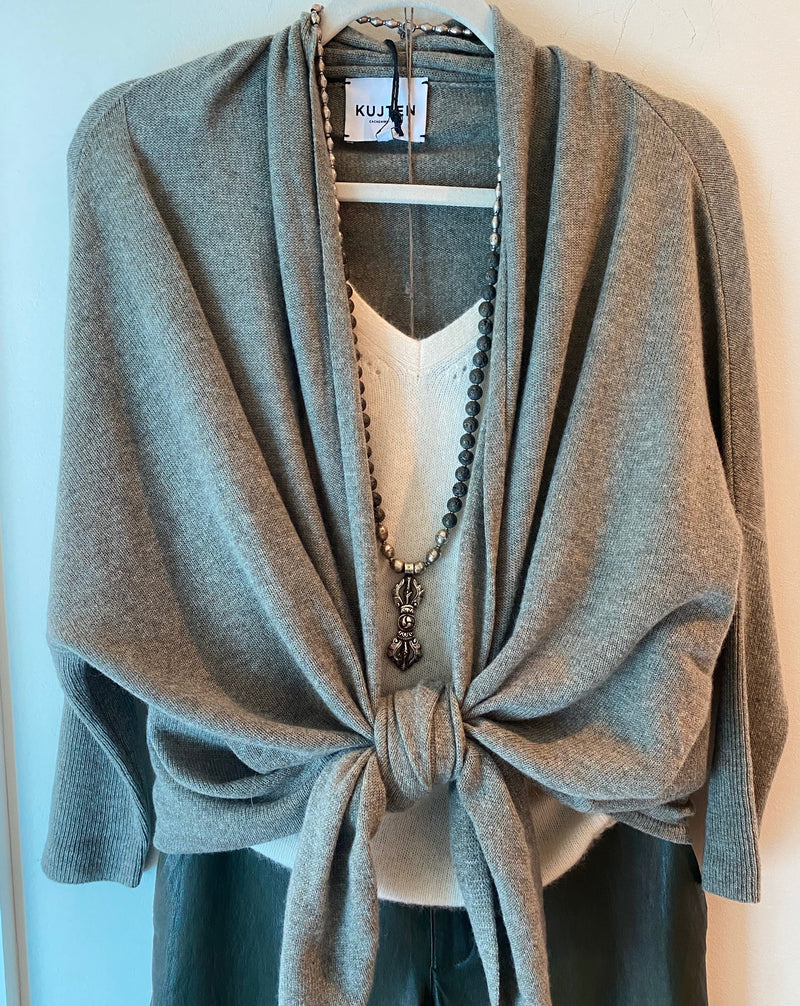 Louka Cardigan with Shawl Collar | Kaki