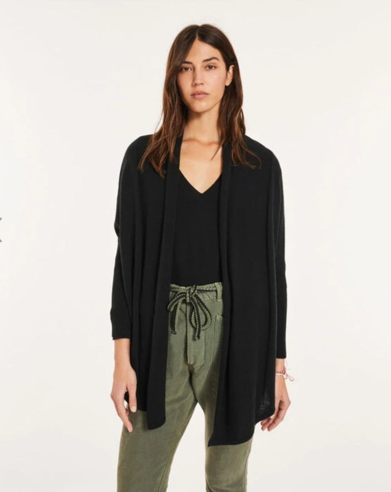 Louka Cardigan with Shawl Collar | Noir