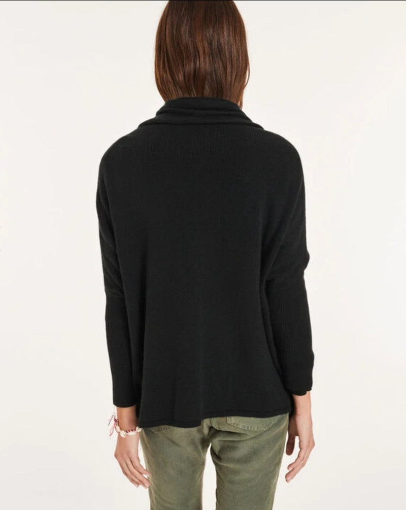 Louka Cardigan with Shawl Collar | Black