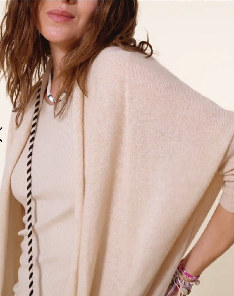 Louka Cardigan with Shawl Collar | Blanc