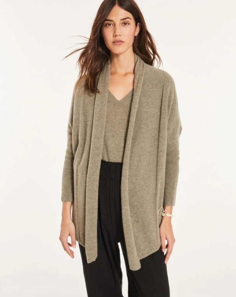 Louka Cardigan with Shawl Collar | Kaki