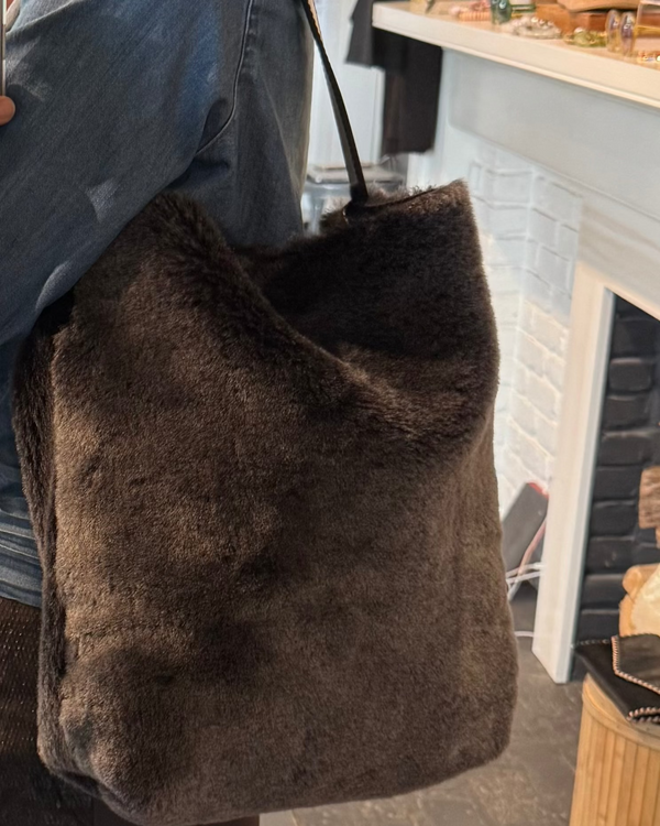 Small Hobo Shearling | Black Snowtop Shearling
